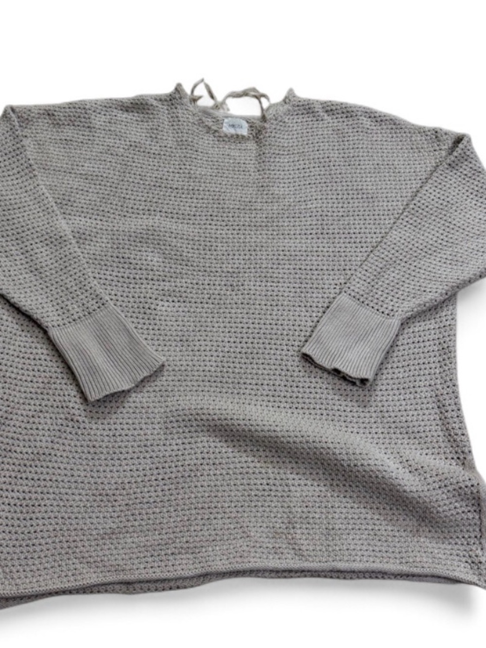 MIKUTA Distressed Open-Knit Oversized Sweater